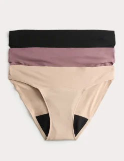 3 Pack No VPL Period Bikini Knickers