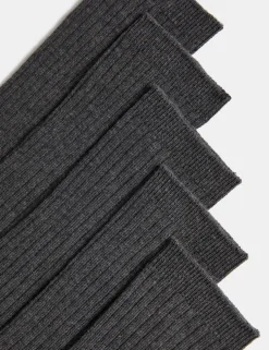 5 Pack of Long Ribbed School Socks