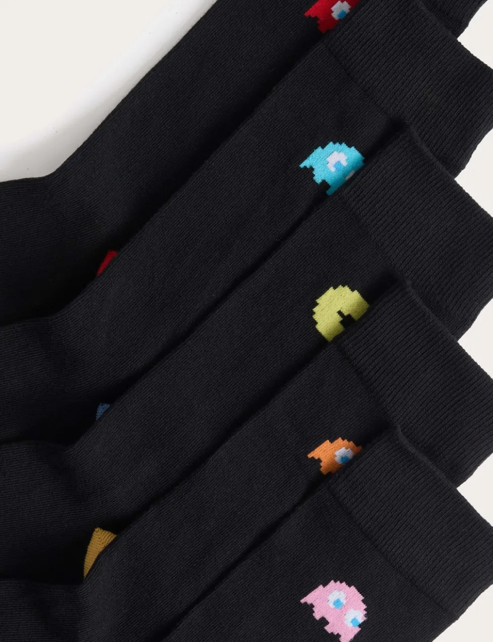 5 Pack Pac-Man™ Cotton Rich Socks