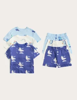 3 Pack Patterned Pyjama Sets (1-8 Yrs)