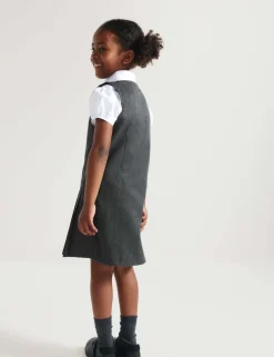 2 Pack Pleated Pinafore School Dresses (2-12 Yrs)