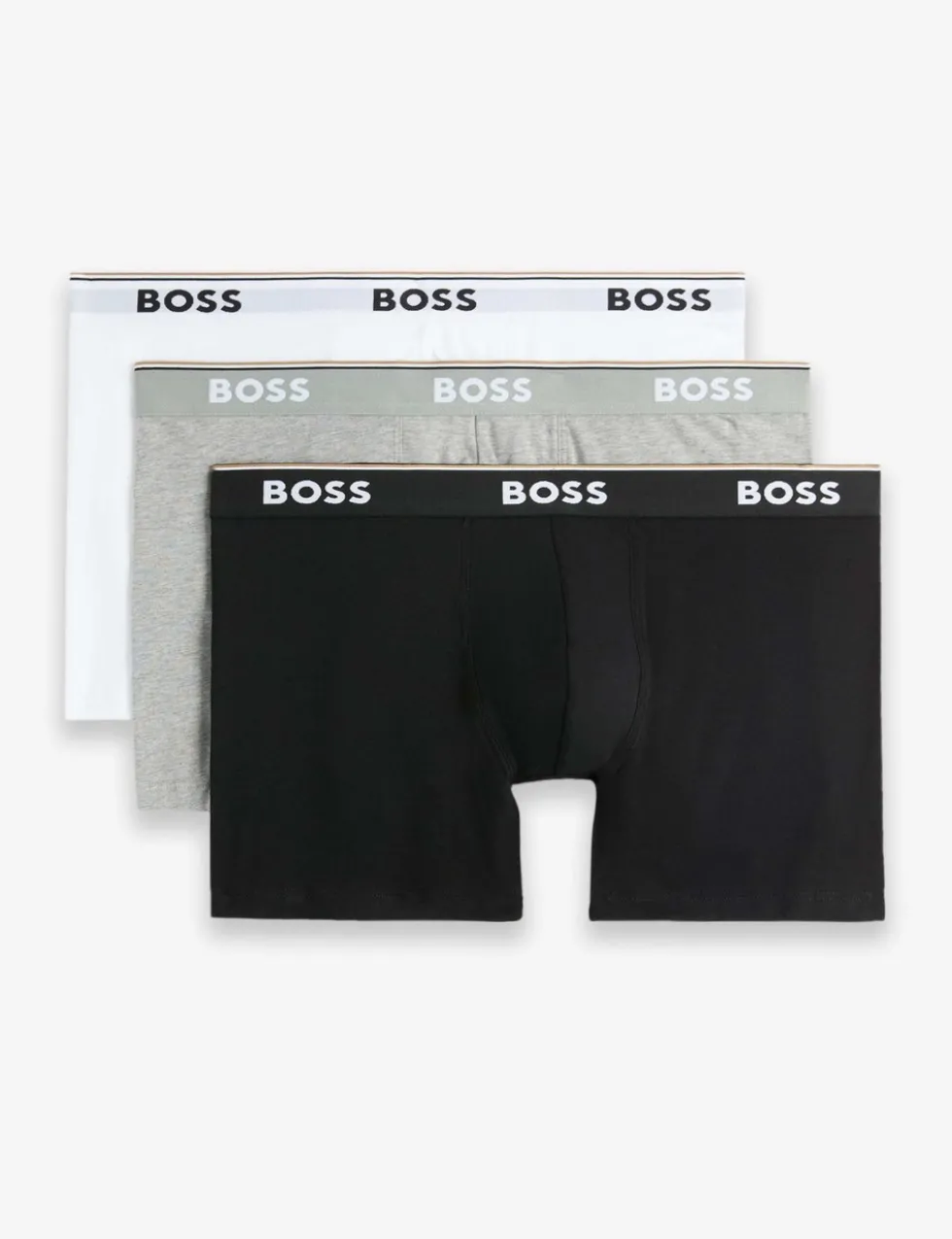 3 Pack Power Cotton Rich Logo Boxer Briefs
