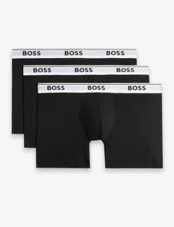 3 Pack Power Cotton Rich Logo Boxer Briefs