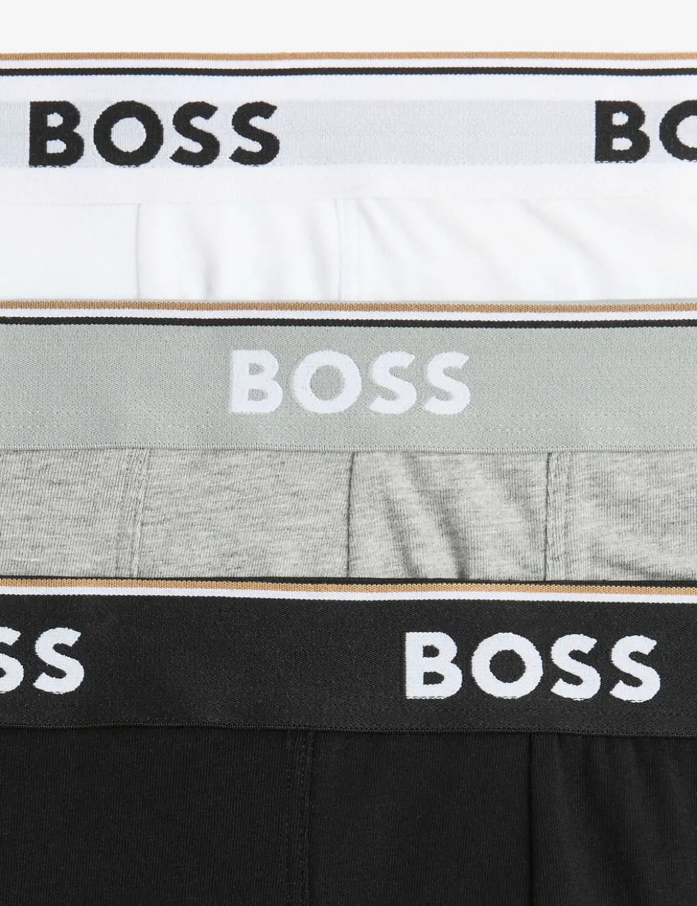 3 Pack Power Cotton Rich Logo Waistband Trunks