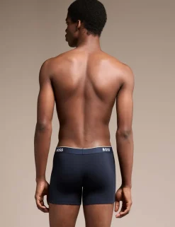 3 Pack Power Cotton Rich Logo Boxer Briefs