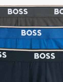 3 Pack Power Cotton Rich Logo Waistband Trunks