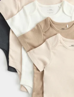 5 Pack Pure Cotton Bodysuits (7lbs-3 Yrs)