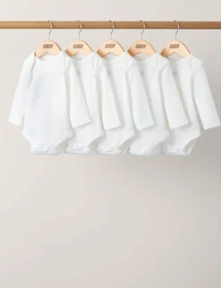 5 Pack Pure Cotton Bodysuits (7lbs-2 Yrs)