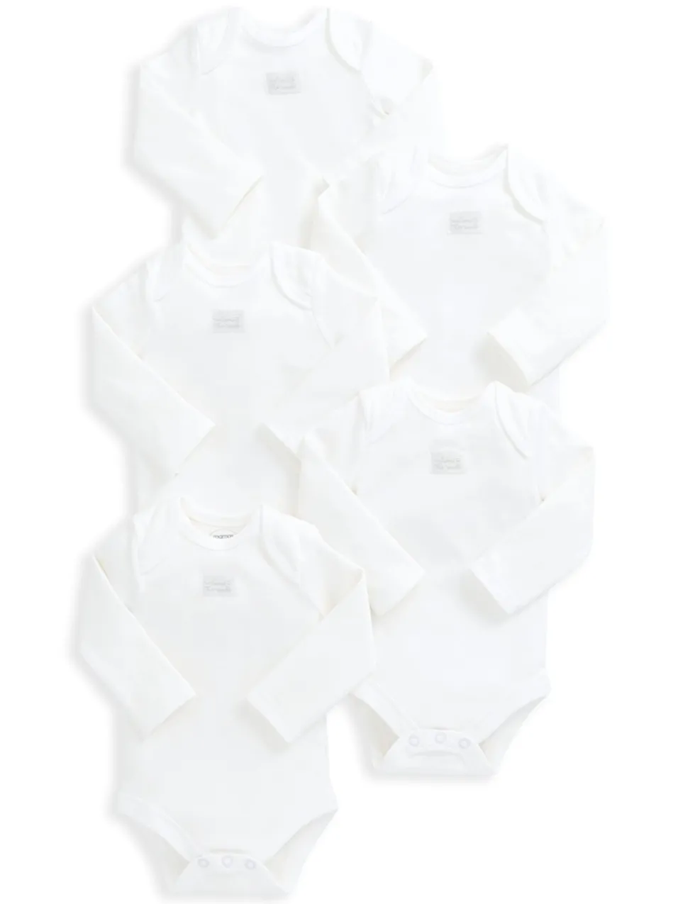 5 Pack Pure Cotton Bodysuits (7lbs-2 Yrs)