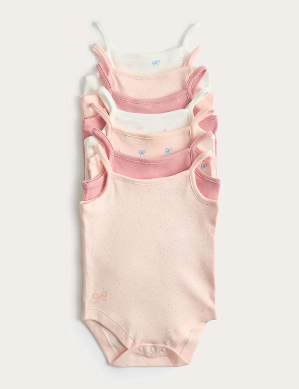 7 Pack Pure Cotton Bodysuits (7lbs-3 Yrs)