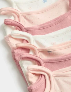 7 Pack Pure Cotton Bodysuits (7lbs-3 Yrs)