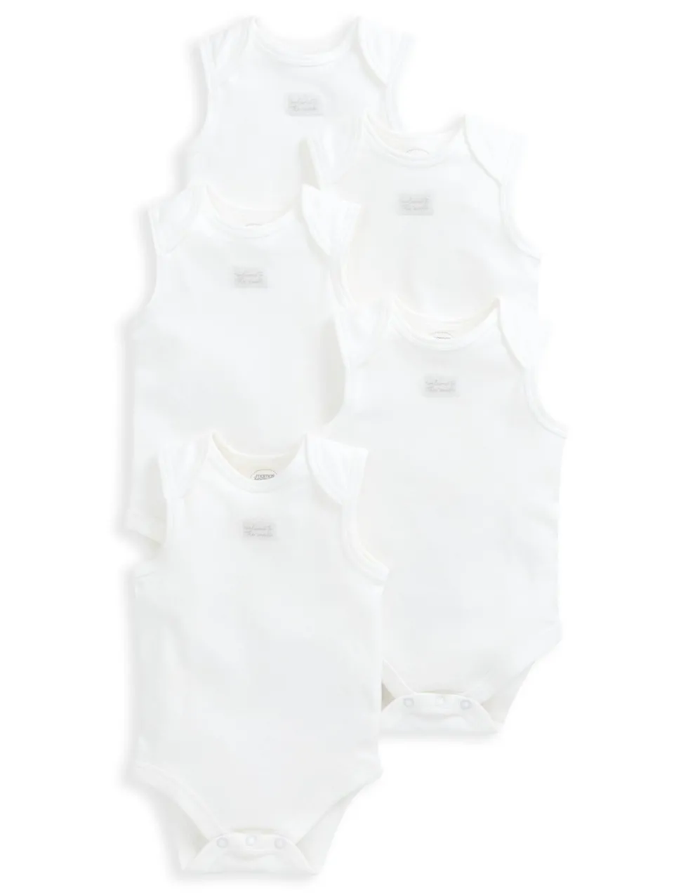 5 Pack Pure Cotton Bodysuits (7lbs-2 Yrs)