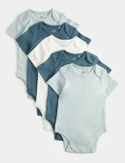 5 Pack Pure Cotton Bodysuits (7lbs-3 Yrs)