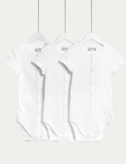 3 Pack Pure Cotton Bodysuits (7lbs-16 Yrs)