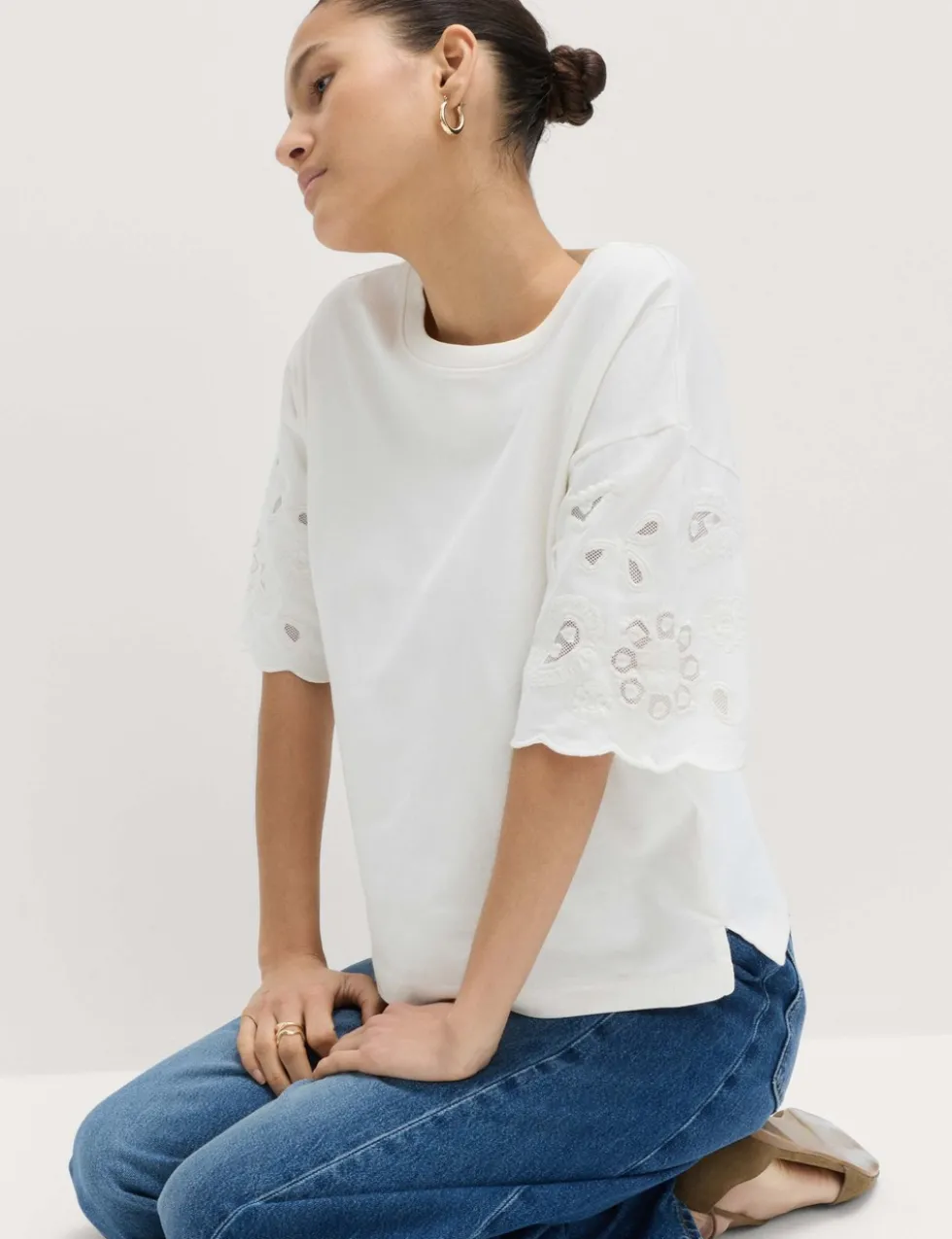 2 Pack Pure Cotton Broderie Tops