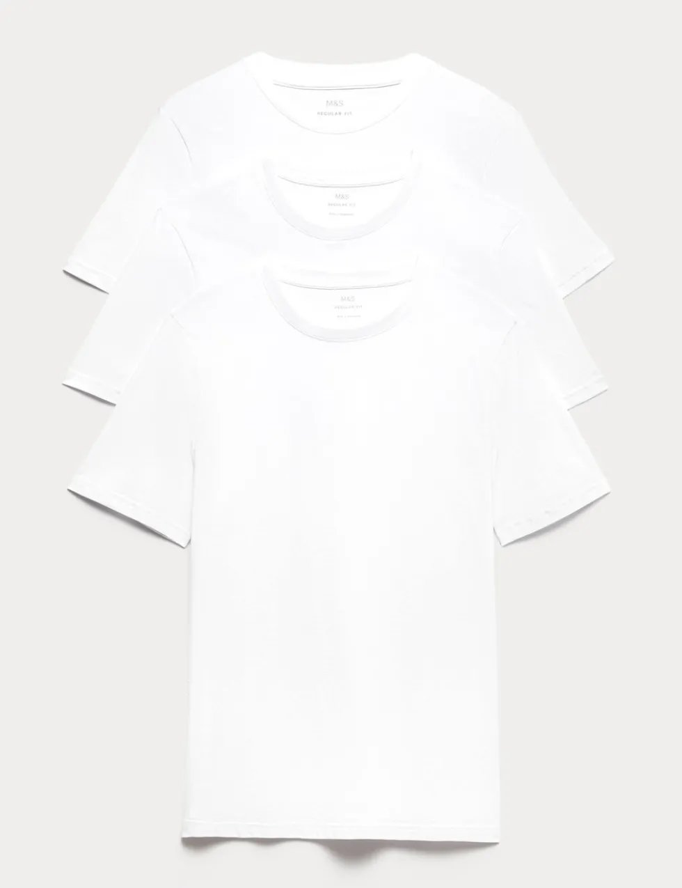 3 Pack Pure Cotton Crew Neck T-Shirts