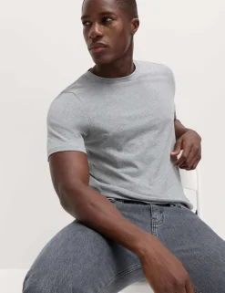 3 Pack Pure Cotton Crew Neck T-Shirts