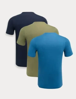 3 Pack Pure Cotton Crew Neck T-Shirts