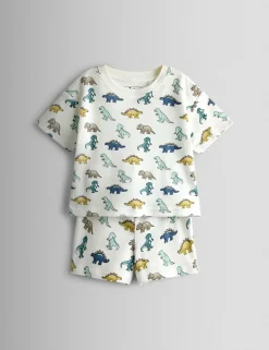 2 Pack Pure Cotton Dinosaur Pyjamas (12 Mths - 6 Yrs)