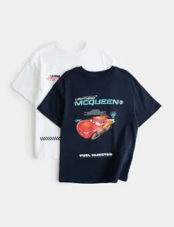 2 Pack Pure Cotton Disney Cars™ T-Shirts (2-8 Yrs)