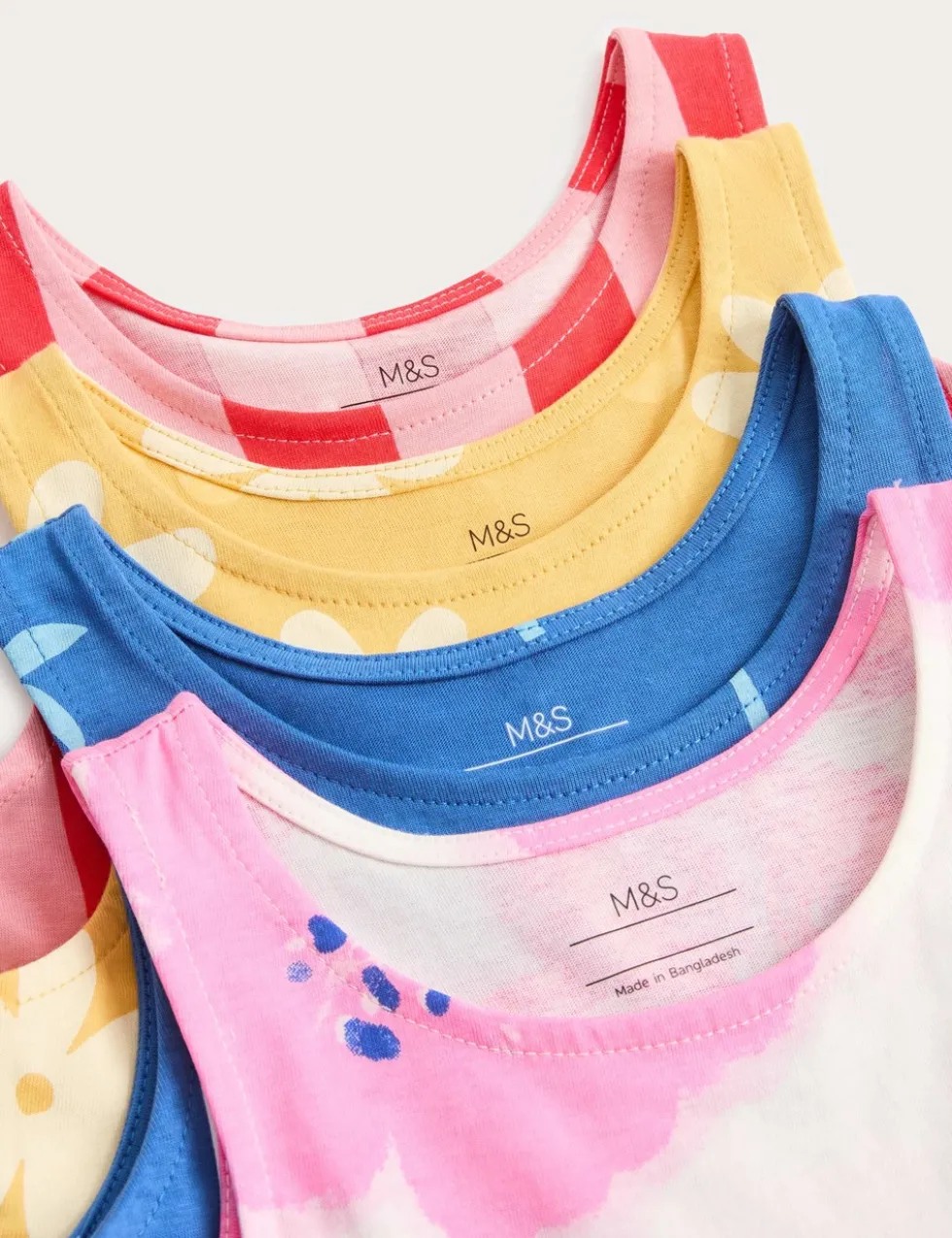 4 Pack Pure Cotton Floral Dresses (2-8 Yrs)