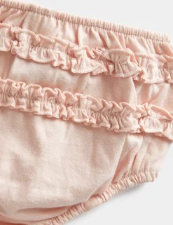 4 Pack Pure Cotton Frilly Knickers (7lbs-3 Yrs)
