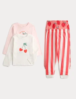 2 Pack Pure Cotton Fruit Graphic Pyjama Sets (1-8 Yrs)