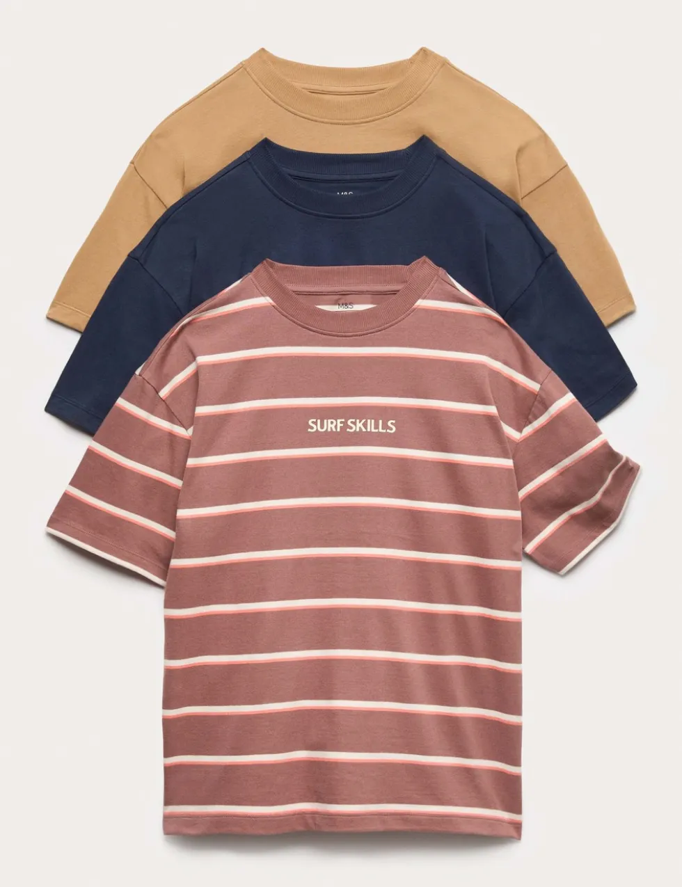 3 Pack Pure Cotton Graphic T-Shirts (6-16 Yrs)