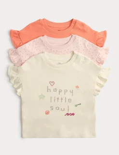 3 Pack Pure Cotton Happy Little Soul Tops (0-5 Yrs)