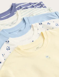5 Pack Pure Cotton Jersey Dresses (2-8 Yrs)