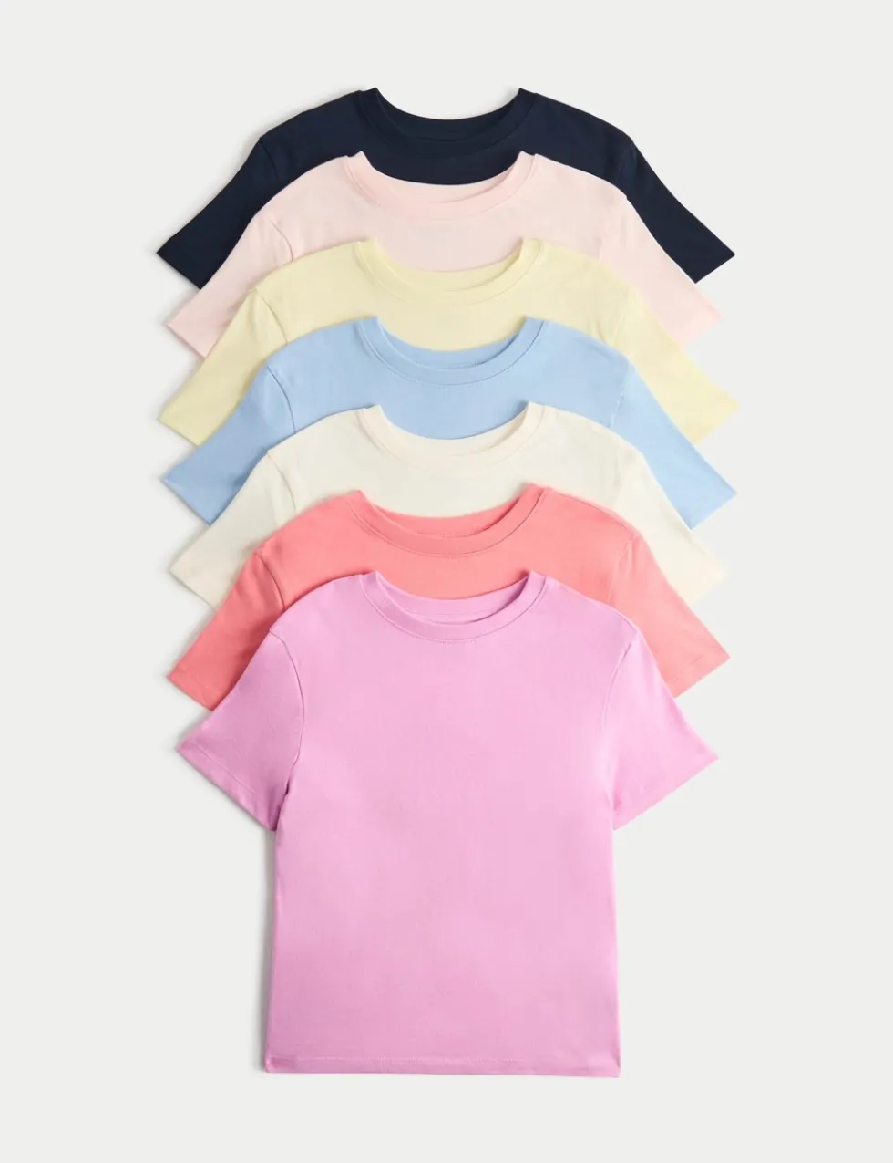 7 Pack Pure Cotton Jersey Short Sleeve T-Shirts (2-8 Yrs)