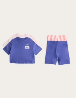 2 Pack Pure Cotton Jersey Outfits (2-8 Yrs)