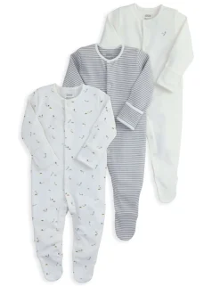 3 Pack Pure Cotton Kite Sleepsuits