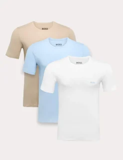 3 Pack Pure Cotton Logo Embroidery T-Shirts