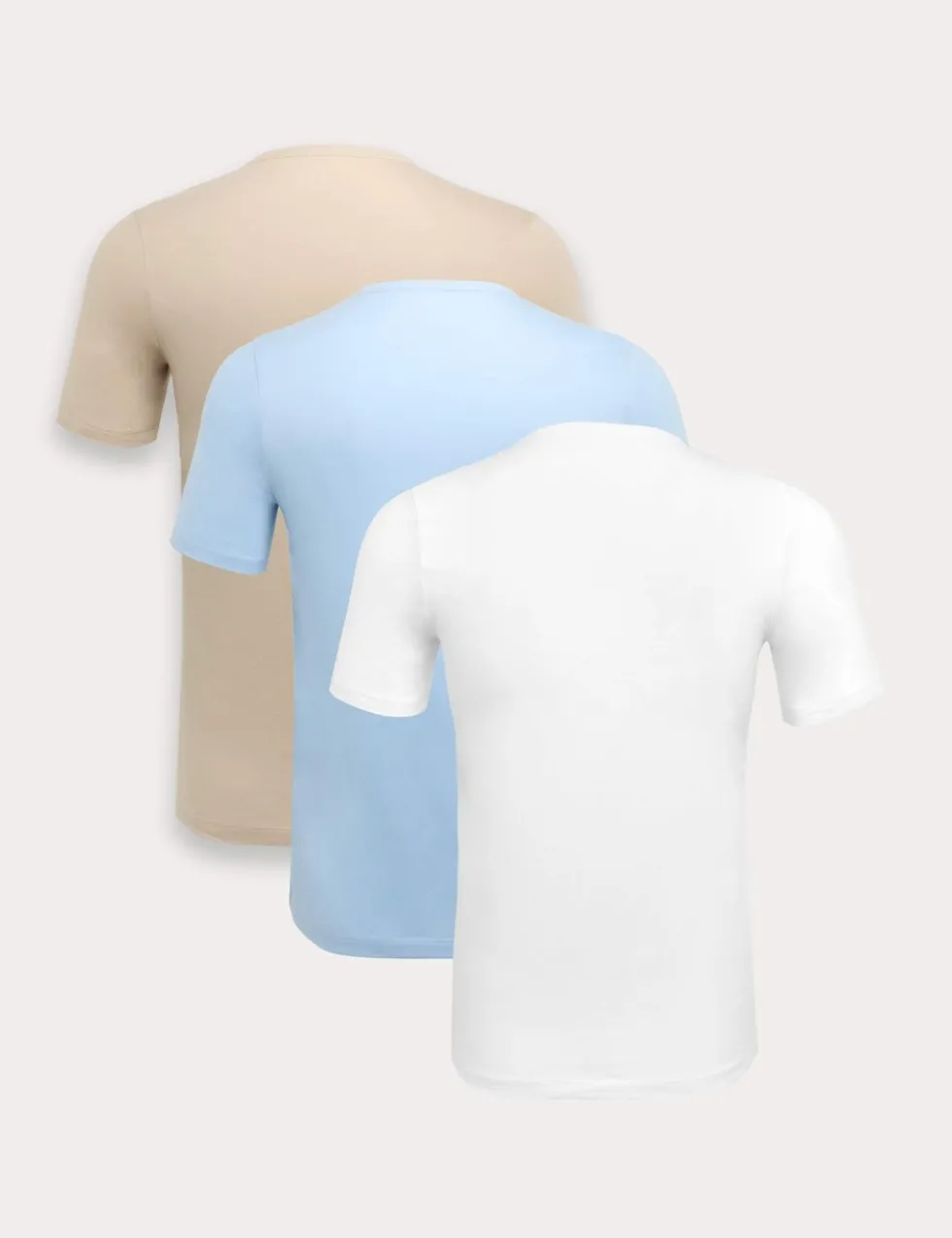 3 Pack Pure Cotton Logo Embroidery T-Shirts