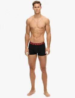 3 Pack Pure Cotton Logo Waistband Boxers