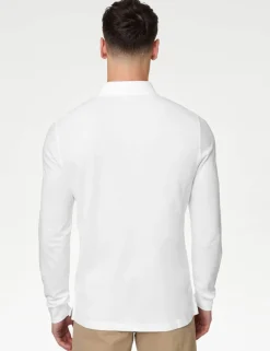 2 Pack Pure Cotton Long Sleeve Polo Shirts