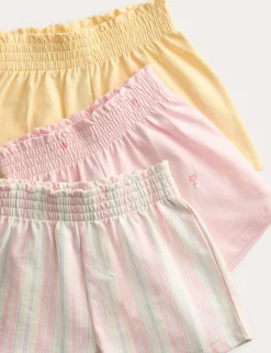 3 Pack Pure Cotton Multi Pattern Shorts (0-5 Yrs)