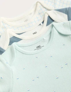 3 Pack Pure Cotton Nautical Bodysuits (6½lbs-3 Yrs)