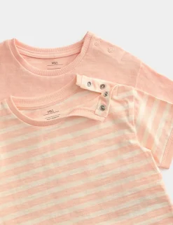 2 Pack Pure Cotton Patterned Tops (0-5 Yrs)