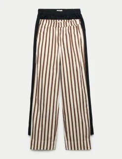 2 Pack Pure Cotton Poplin Straight Leg Trousers