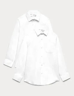 2 Pack Pure Cotton Regular Fit Shirts (2-18 Yrs)