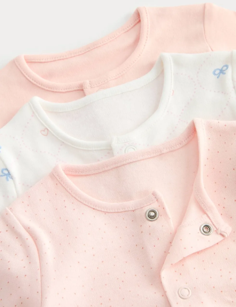 3 Pack Pure Cotton Rompers (7lbs-3 Yrs)