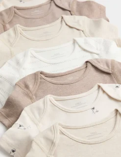 7 Pack Pure Cotton Sheep Bodysuits (5lbs-3 Yrs)