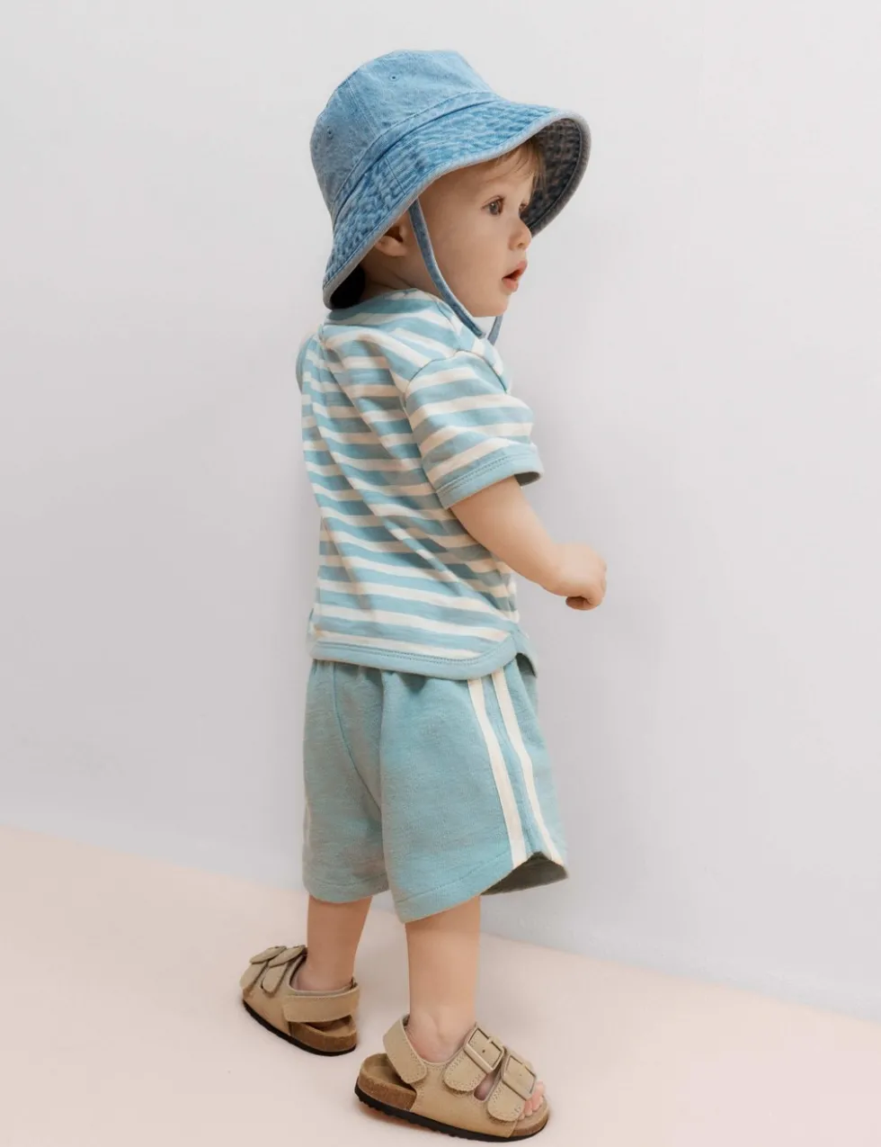 2 Pack Pure Cotton Side Stripe Shorts (0-5 Yrs)
