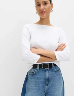 3 Pack Pure Cotton Slash Neck Slim Fit Tops