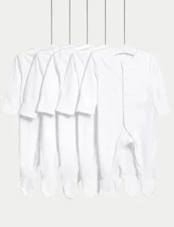 5 Pack Pure Cotton Sleepsuits (5lbs-3 Yrs)