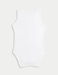 7 Pack Pure Cotton Sleeveless Bodysuits (5lbs-3 Yrs)