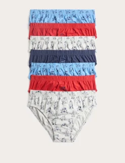 7 Pack Pure Cotton Sports Print Briefs (18 Mths-14 Yrs)