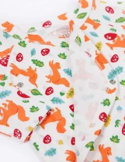 2 Pack Pure Cotton Squirrel Bodysuits (0-24 Mths)